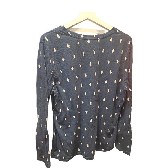 👍*GUC* BASS | XL | Graphic blue Long Sleeve Tee with Pingouins - Picture 9 of 14